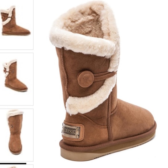 Australia Luxe Collective Nordic Shearling Short Boot Chestnut 7 7.5 38 - Picture 3 of 15